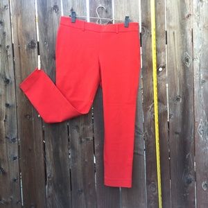 Cynthia Rowley Red Cropped Capri Pants Size 10